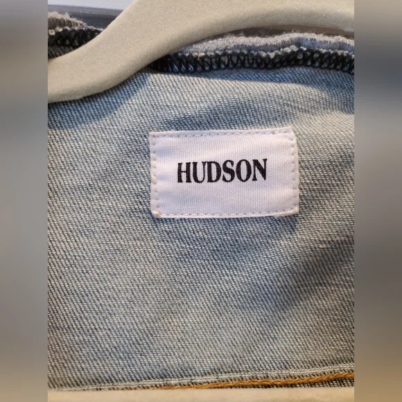 HUDSON| Boys denim jacket, with sweatshirt hood| size 10-12 - Picture 8 of 11